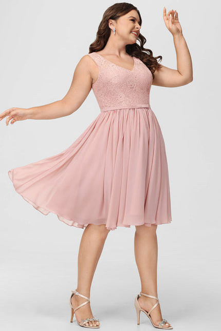 Robe Demoiselle D'Honneur Rose Éclatante - gallery 9