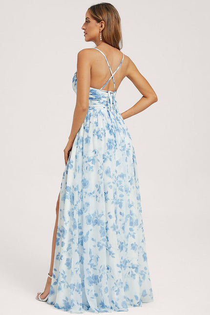 Robe Demoiselle D'Honneur Mousseline Beige - gallery 5