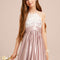 Robe Demoiselle D'Honneur Rose Dentelle