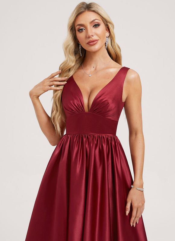 Robe Demoiselle D'Honneur Rose Satin - gallery 3