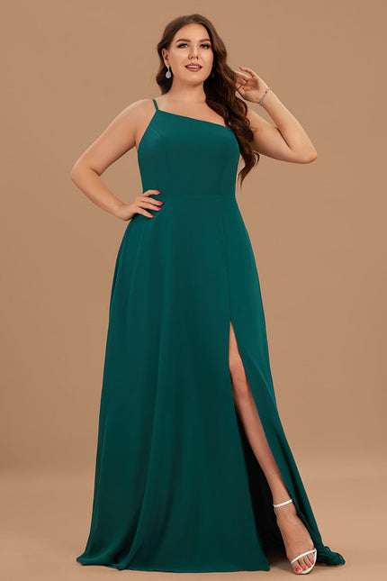 Robe Demoiselle D'Honneur Asymétrique Bordeaux - gallery 5