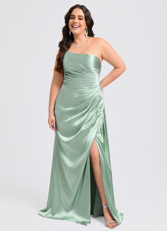 Robe Demoiselle D'Honneur Fluide Argentée - gallery 6