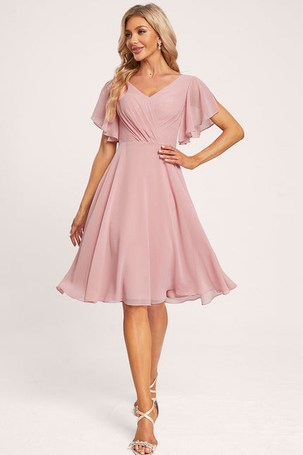 Robe Demoiselle D'Honneur Nuage Rosé