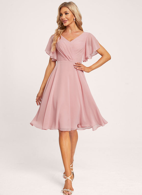 Robe Demoiselle D'Honneur Nuage Rosé