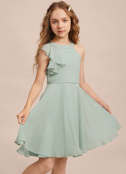 Robe Demoiselle D'Honneur Flou Menthe