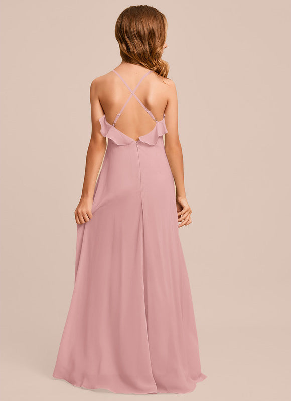 Robe Demoiselle D'Honneur Verte Éthérée - gallery 1