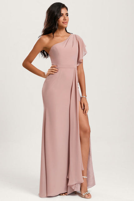 Robe Sirene Demoiselle D'Honneur Rose Pale - gallery 3