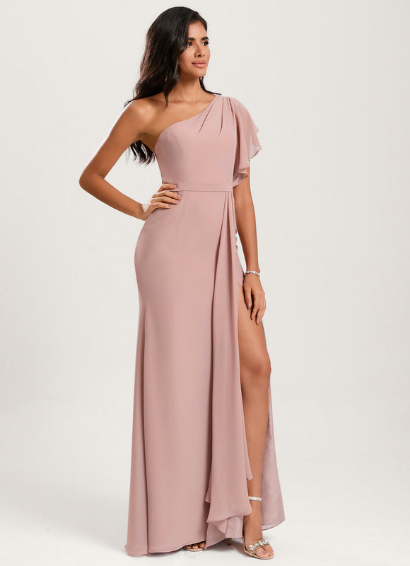 Robe Sirene Demoiselle D'Honneur Rose Pale - gallery 3
