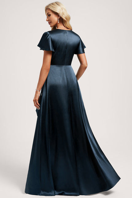 Robe Longue Satin Demoiselle D'Honneur - gallery 4