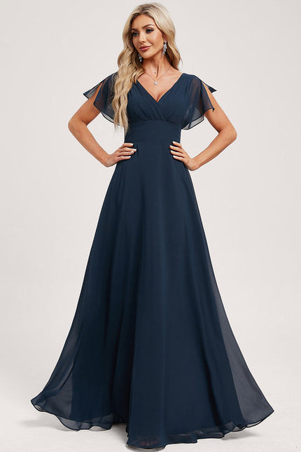 Robe Demoiselle D'Honneur Mousseline Beige