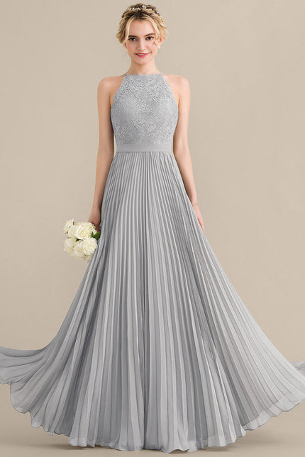 Robe Demoiselle D'Honneur Perle Grise