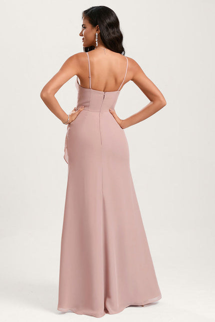 Robe Demoiselle D'Honneur Rose Drapée - gallery 4