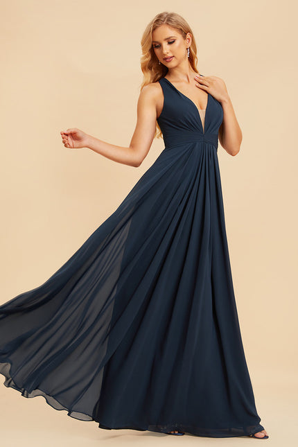 Robe Demoiselle D'Honneur À Volants Rose Pâle