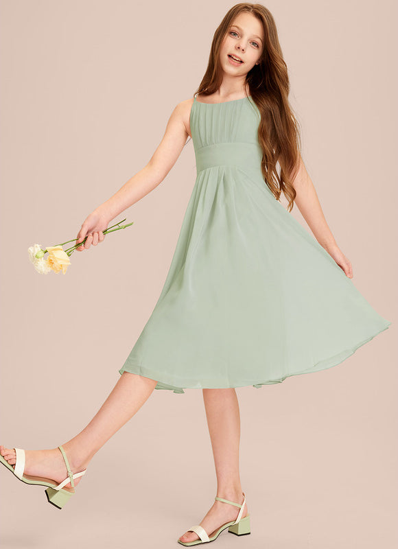 Robe Demoiselle D'Honneur Bleu Nuit Fluide - gallery 2