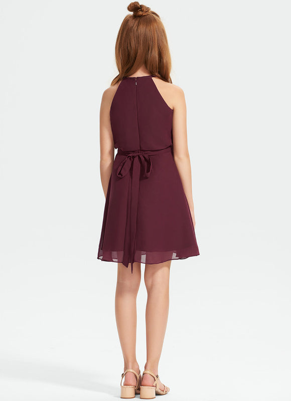 Robe Demoiselle D'Honneur Flou Menthe - gallery 1