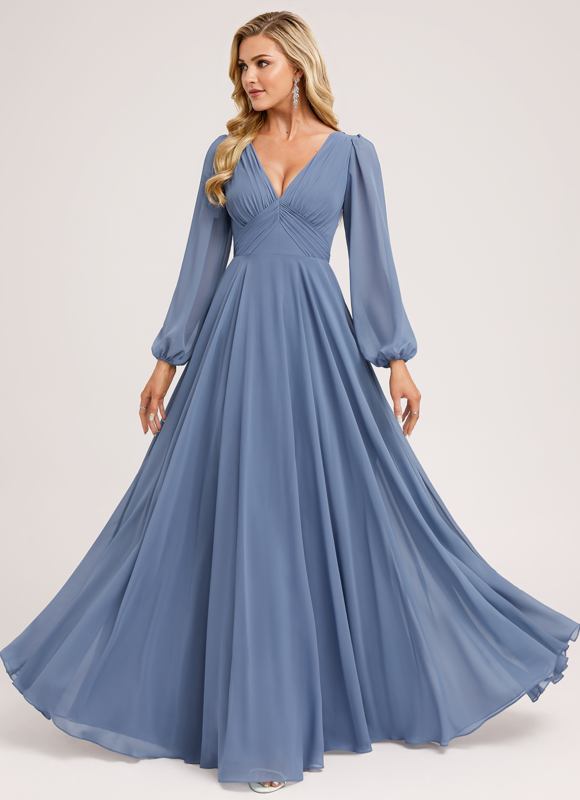 Robe Demoiselle D'Honneur Mousseline Beige