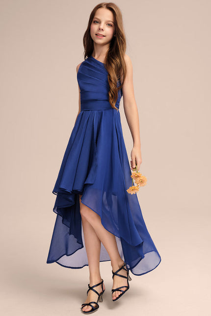 Robe Demoiselle D'Honneur Bleu Vif Cascade - gallery 3