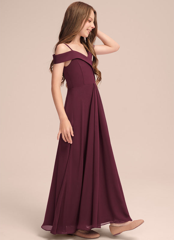 Robe Demoiselle D'Honneur Flottante Cerise - gallery 2