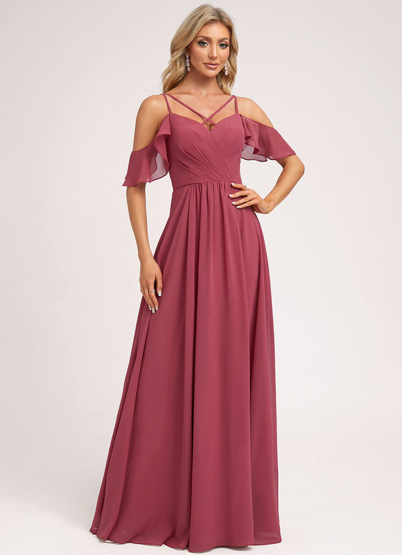 Robe Demoiselle D'Honneur Fluide Ciel - gallery 2