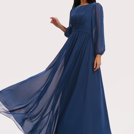 Robe Demoiselle D'Honneur Émeraude Fluide