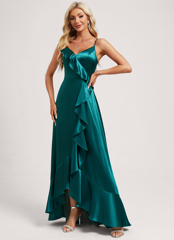 Robe Demoiselle D'Honneur En Satin - gallery 3