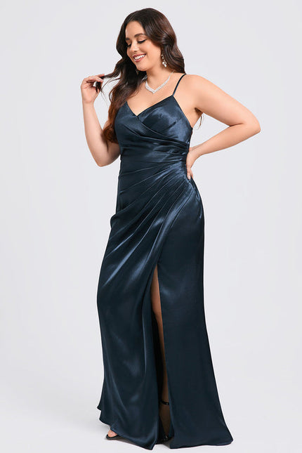 Robe Longue Satin Demoiselle D'Honneur - gallery 8