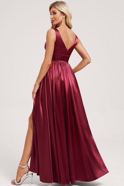 Robe Longue Satin Demoiselle D'Honneur - gallery 4