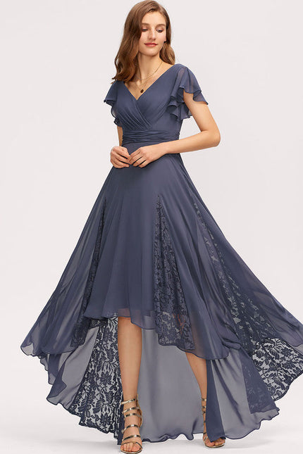 Robe Demoiselle D'Honneur Dentelle Marine