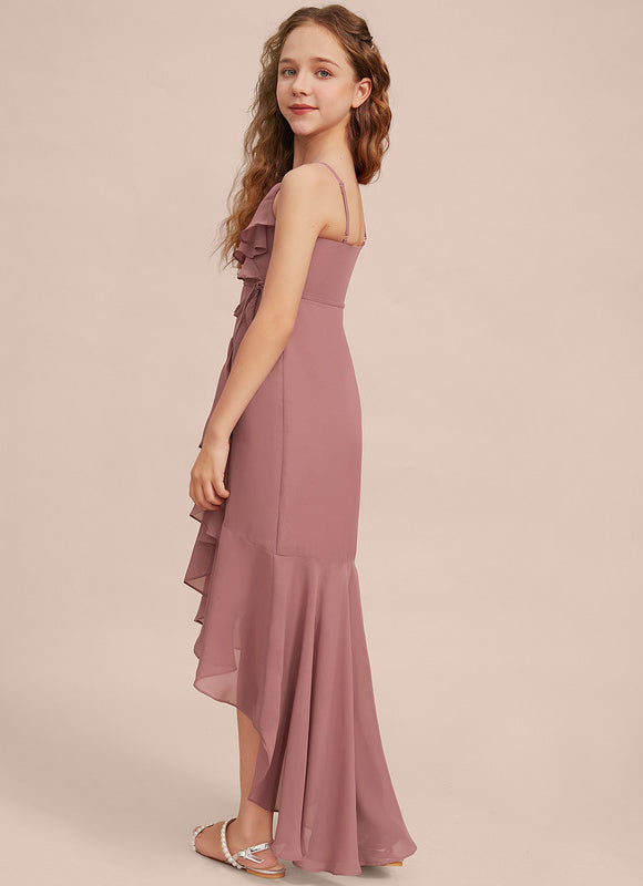 Robe Demoiselle D'Honneur Flottante Rosée - gallery 3