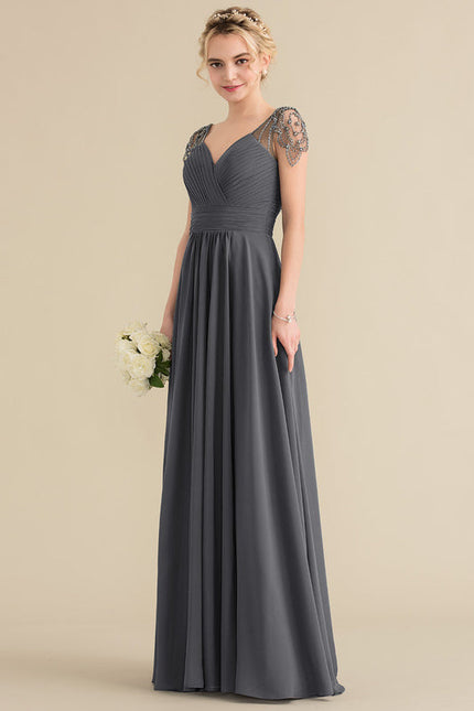 Robe Demoiselle D'Honneur Élégance Graphique - gallery 2