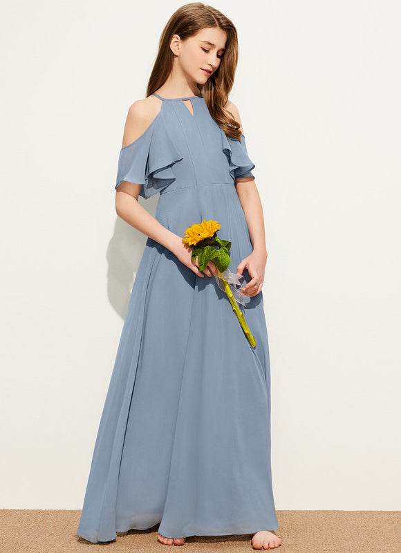 Robe Demoiselle D'Honneur Flottante Prune - gallery 3