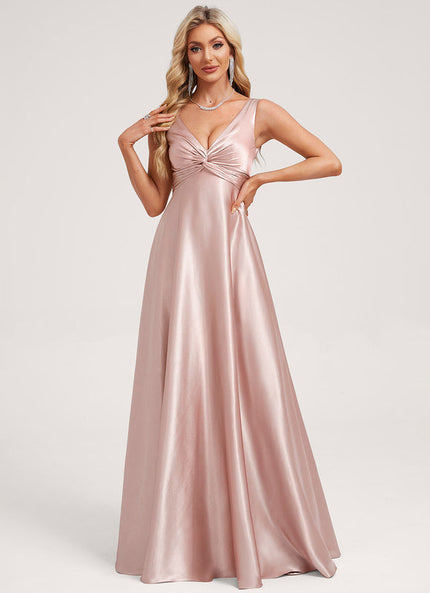 Robe Longue Satin Demoiselle D'Honneur