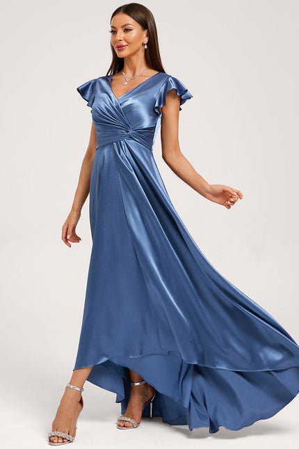 Robe Demoiselle D'Honneur En Satin - gallery 1