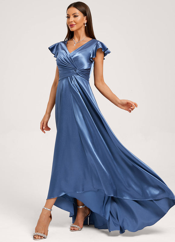 Robe Demoiselle D'Honneur En Satin - gallery 1