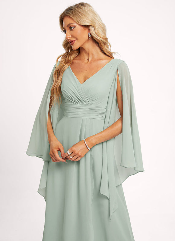 Robe Demoiselle D'Honneur Asymétrique Fluide - gallery 3