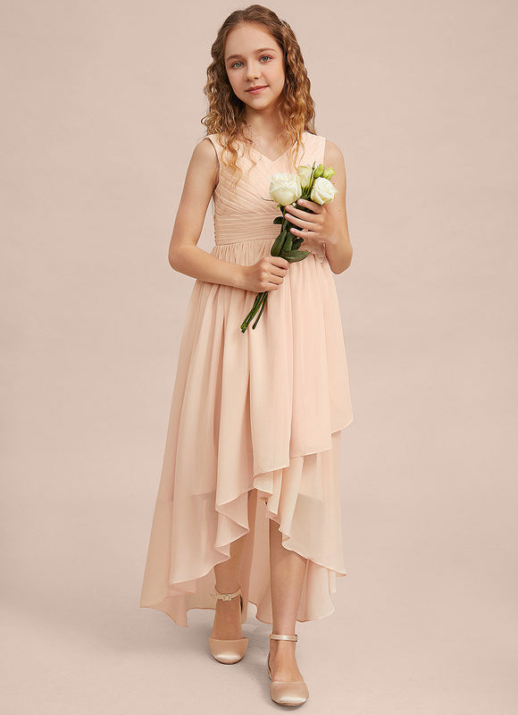 Robe Demoiselle D'Honneur Flou Pêche - gallery 2