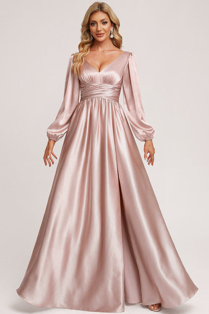 Robe Longue Satin Demoiselle D'Honneur - gallery 1
