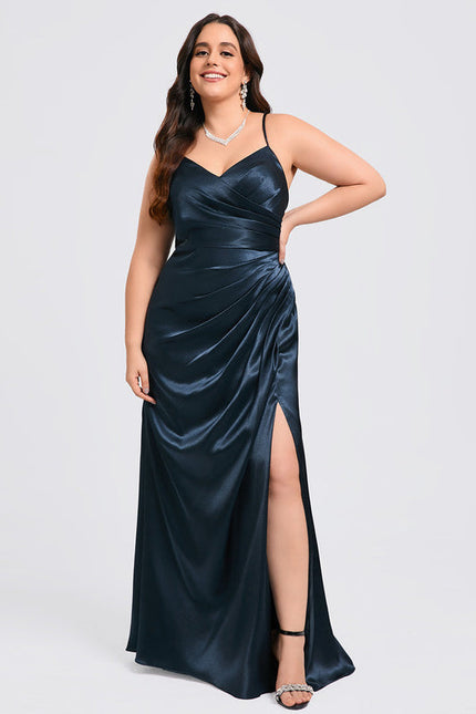 Robe Longue Satin Demoiselle D'Honneur - gallery 6