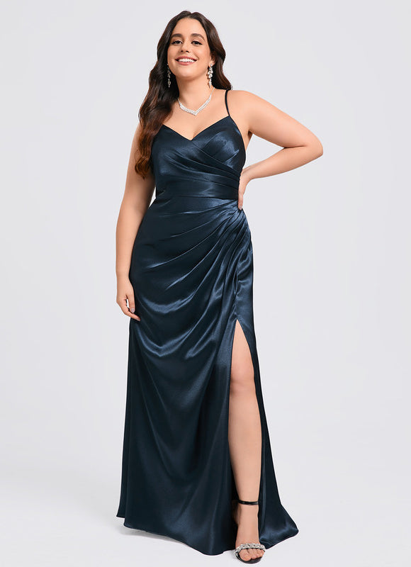 Robe Longue Satin Demoiselle D'Honneur - gallery 6