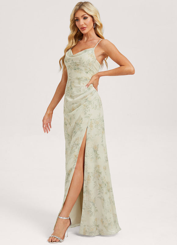 Robe Longue Fluide Demoiselle D'Honneur - gallery 1