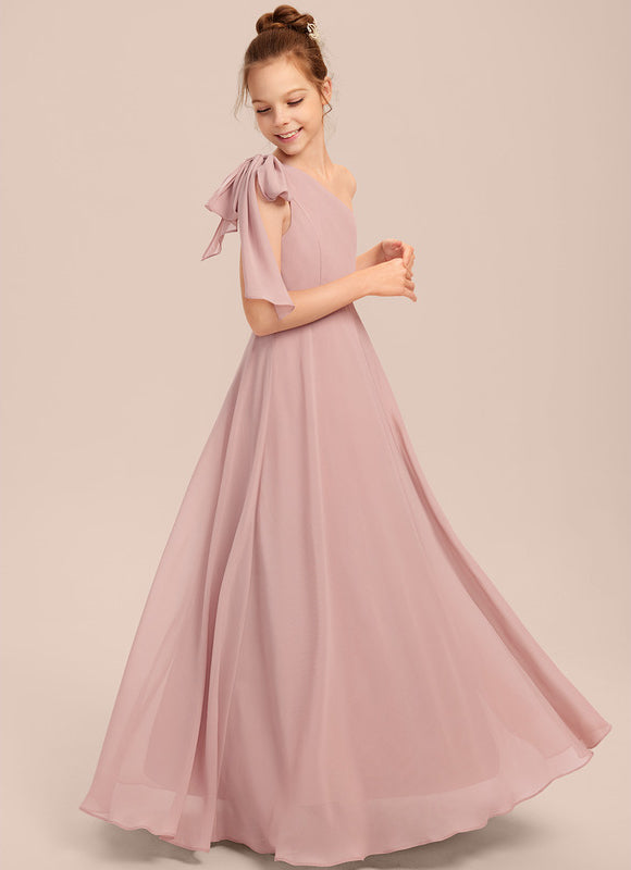 Robe Demoiselle D'Honneur Unicolore Élégante - gallery 7