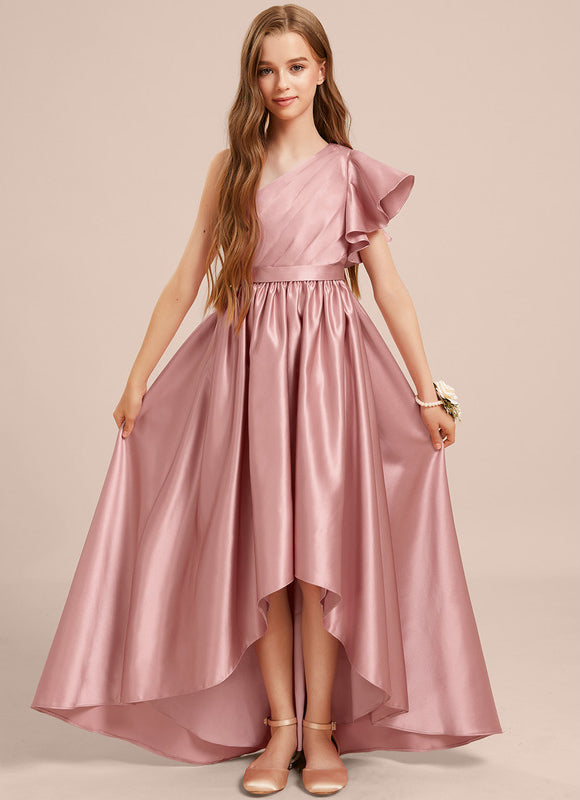 Robe Demoiselle D'Honneur Satin Lilas Chic