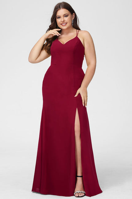 Robe Demoiselle D'Honneur Sirène Bordeaux - gallery 8