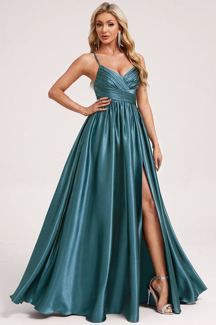Robe Longue Satin Demoiselle D'Honneur - gallery 1