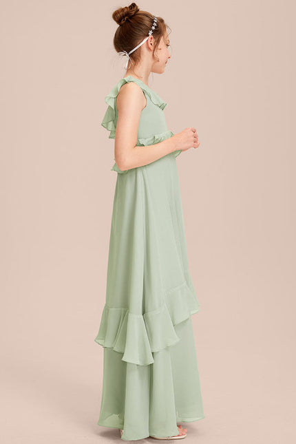 Robe Demoiselle D'Honneur Volante Prune - gallery 1