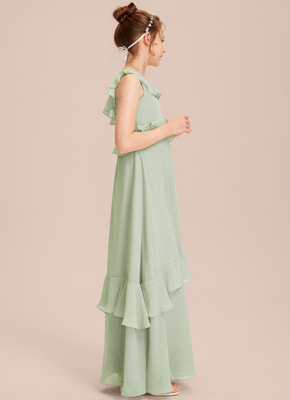 Robe Demoiselle D'Honneur Volante Prune - gallery 1