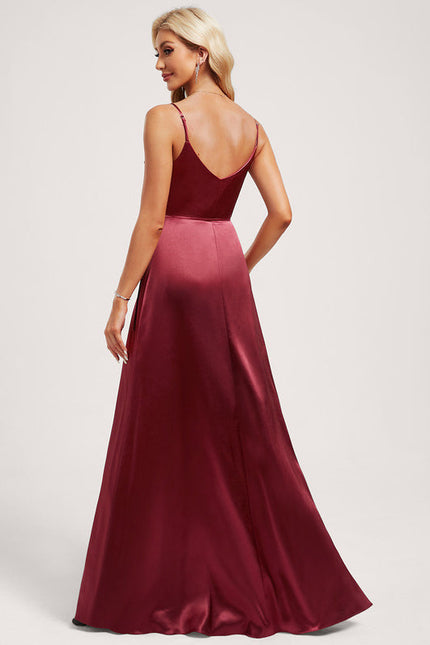 Robe Longue Satin Demoiselle D'Honneur - gallery 4