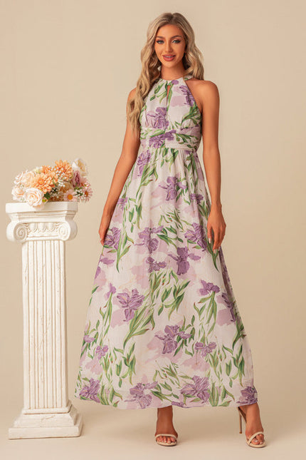 Robe Demoiselle D'Honneur Florale Légère - gallery 5