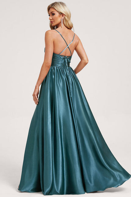 Robe Longue Satin Demoiselle D'Honneur - gallery 5
