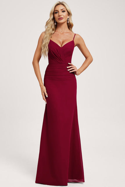 Robe Demoiselle D'Honneur Sirène Bordeaux